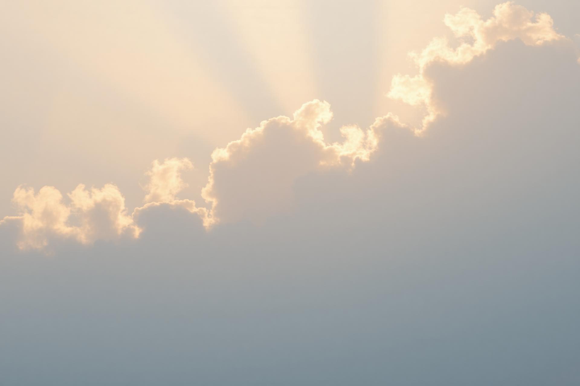 Peaceful sky with soft clouds and gentle light